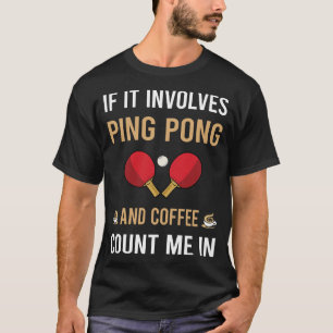 T-shirt Tennis De Table De Café Et De Ping-Pong
