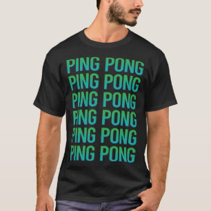 T-shirt Tennis de table de ping-pong de texte dégradé