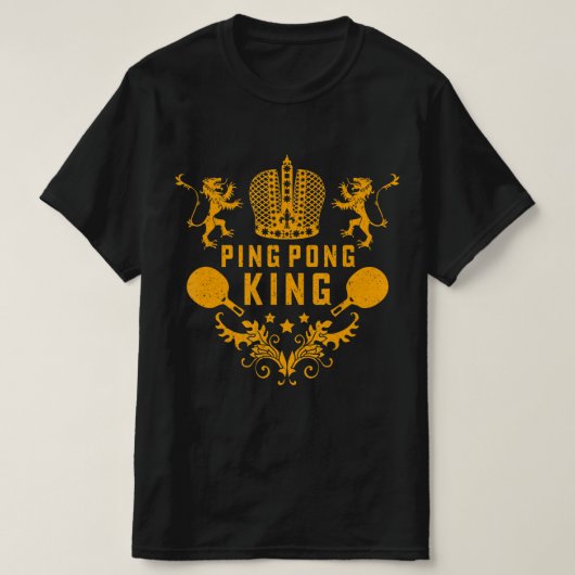 T-shirt Tennis De Table King Fun Ping Pong Don Et Spo De T (Design devant)