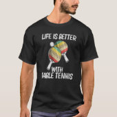 T-shirt Tennis De Table Pour Hommes Femmes Ping Pong Ball (Devant)