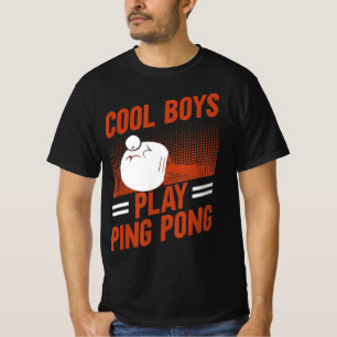 T-shirt Tennis De Table Sport Cool Garçons Jouer Ping Pong