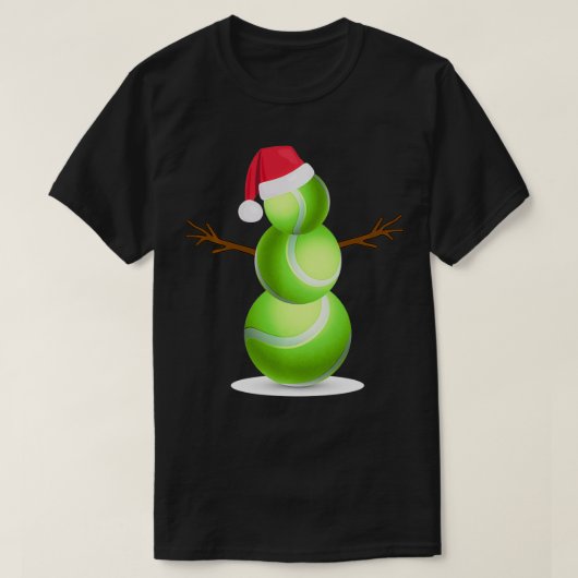 T-shirt Tennis d'été de Noël Snowman Party Cadeau (Design devant)