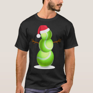 T-shirt Tennis d'été de Noël Snowman Party Cadeau