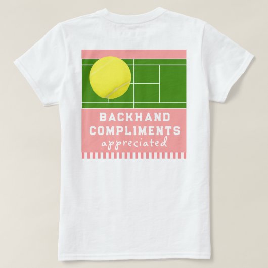 T-shirt Tennis drôle (Design dos)