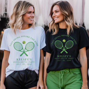 T-shirt Tennis EVJF Dernier Swing Avant la Bague