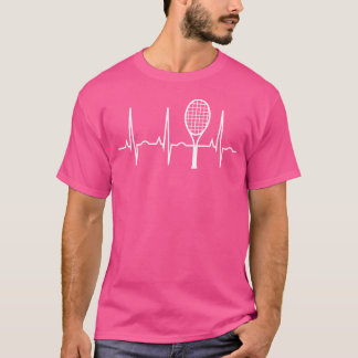 T-shirt Tennis Heartbeat Chemise Meilleur Tennis Cadeau Te