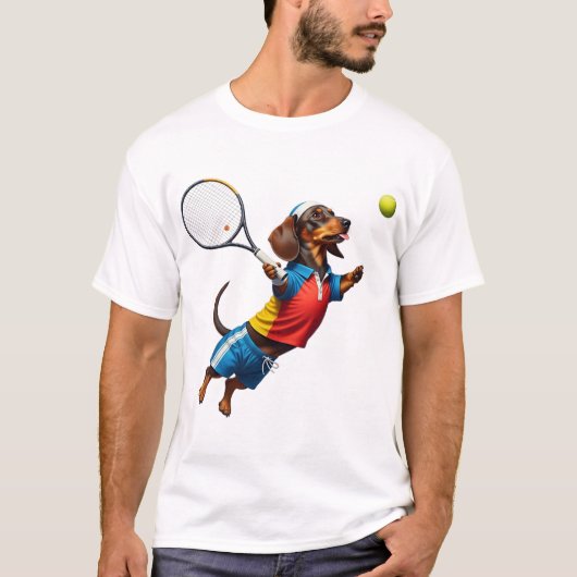 T-shirt tennis hot dog (Devant)