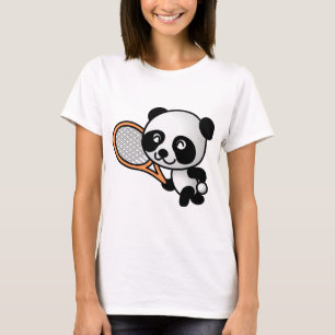 T-shirt Tennis Jouant Au Panda