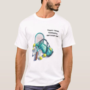 T-shirt Tennis Life – Sports aquarelle au quotidien