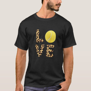 T-shirt Tennis Love Tennis Love Safari Lettres Animal Prin