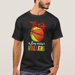 T-shirt Tennis Maman Basketball Maman Busy Raising Ballers