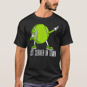 T-shirt Tennis Meilleur Serveur Dans Le Sport De Ville Jou