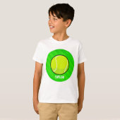 T-shirt Tennis ; Neon Green Stripes (Devant entier)