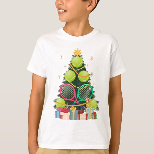 T-shirt Tennis Noël Arbre Noël (Devant)