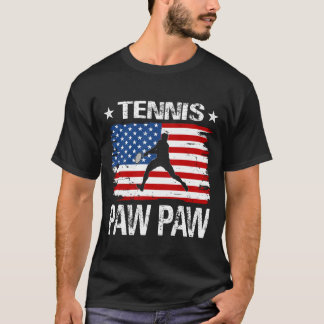 T-shirt Tennis PAW PAW USA Drapeau Fête des pères