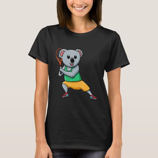 T-shirt Tennis Player Koala Bear Tennis Coach Racket Game (Devant)