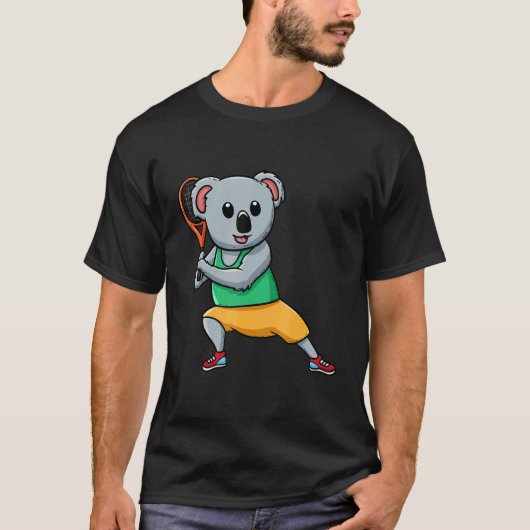 T-shirt Tennis Player Koala Bear Tennis Coach Racket Game (Devant)