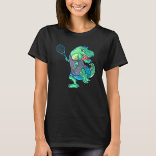 T-shirt Tennis Saurus T Rex Dinosaur avec raquette de tenn