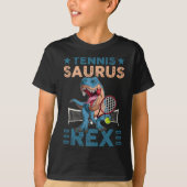 T-shirt Tennis Saurus T-Rex Funny Tennis Game Dinosaurs Lo (Devant)
