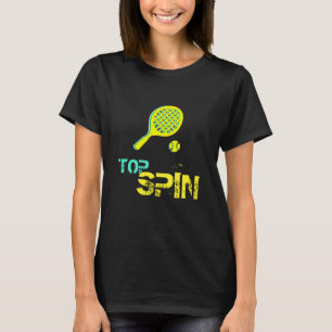 T-shirt Tennis Sport Pop Art, Green & Yellow Racket & Ball