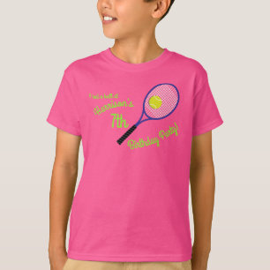 T-shirt Tennis Sports Anniversaire fête rose
