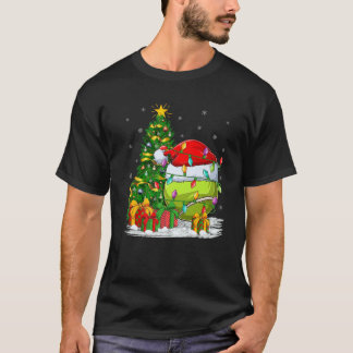 T-shirt Tennis Sports Lover Matching Santa Hat Tennis Ball