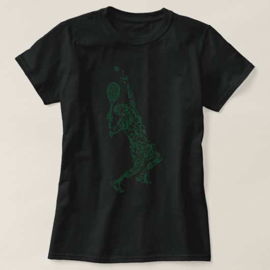T-shirt Tennis T Shirt Player Positionne Balls Racket dans (Design devant)