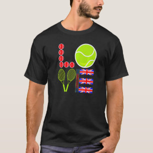 T-shirt Tennis Uk Mari Papa Maman aime Racket Sports