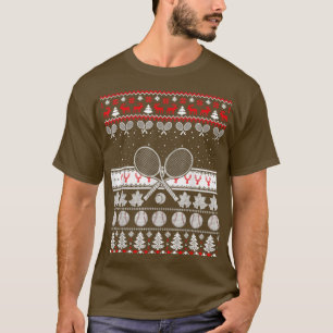 T-shirt Tennis Vilain Chandail Noël Jeu de Noël