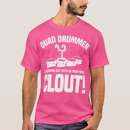 T-shirt Tenor Quad Drums Marching Band Drôle (Devant)