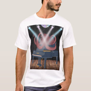 T-shirt Tentacle Hilarious Octopus Piano Serenade hommes