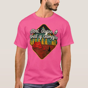 T-shirt Tente Café Odeur De Camping Camping Camping Camp R