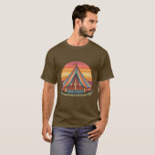 T-shirt Tente cirque Sunset Retro (Devant entier)