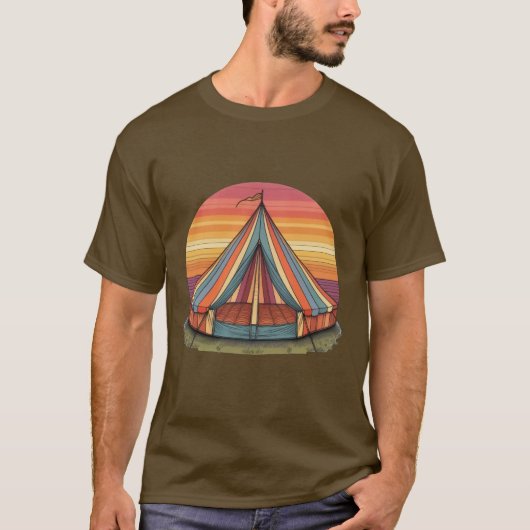 T-shirt Tente cirque Sunset Retro (Devant)