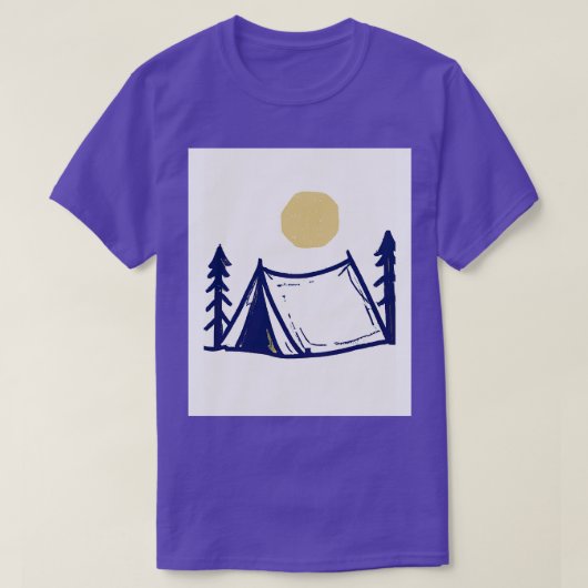 T-shirt Tente de camping 2 (Design devant)