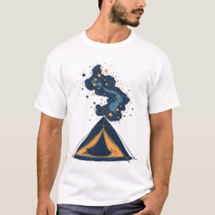T-shirt Tente de camping graphique de la galaxie cosmique