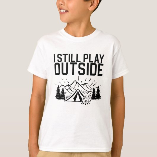T-shirt Tente de feu de camp de camping (Devant)