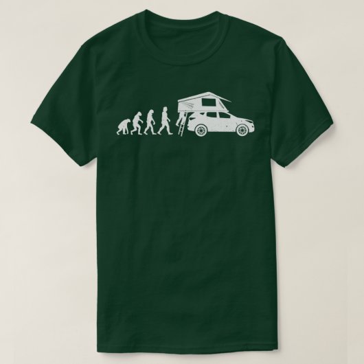 T-shirt Tente de toit Evolution Cadeau pour campeurs avec  (Design devant)