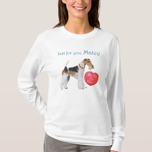 T-shirt Tenterfield Terrier Valentine or Terrier de Tenter (Devant)