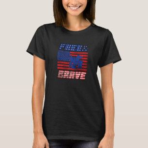 T-shirt Tenue Américaine Patriotique USA Libre et Courageu
