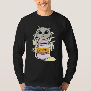 T-shirt Tenue D'Antidépresseur De Chat Pour Femme