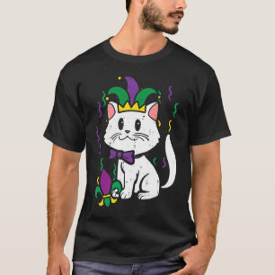 T-shirt Tenue de bouffon de chat Mardi Gras Femmes Filles