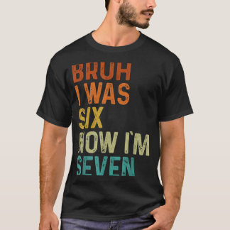 T-shirt Tenue de garçon pour son 7e anniversaire J'avais 6