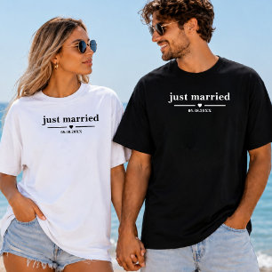 T-shirt Tenue de mariage personnalisée pour couple nouvell