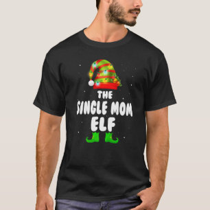 T-shirt Tenue de Noël Elf pour famille de mère célibataire