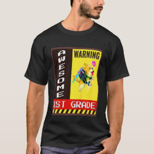 T-shirt Tenue de premier jour d'école Corgi Enfants 1ère a