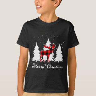 T-shirt Tenue de pyjama de Noël de famille d'orignal à car