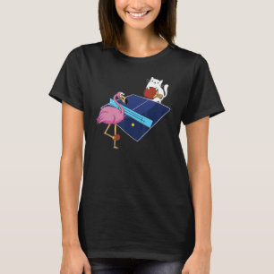 T-shirt Tenue de tennis de table Dames Chat Flamant rose T