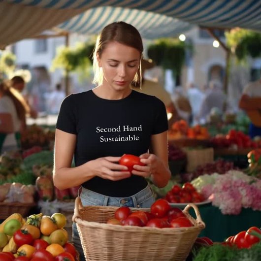 T-shirt tenue esthétique citation seconde main durable