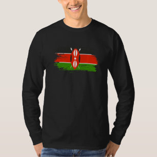 T-shirt Tenue Kenya Symbole du drapeau kenyan J'aime Ken